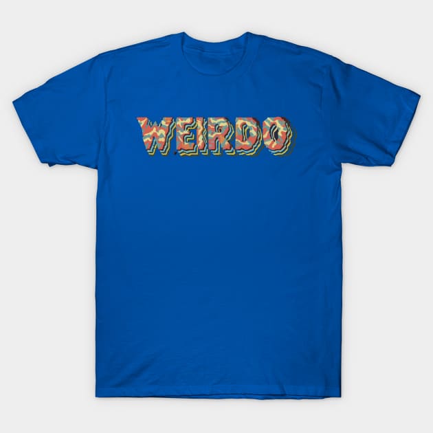 Weirdo” - Vibrant Minimalistic Typography Art T-Shirt by diegotorres